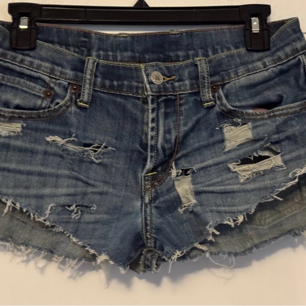 Lucky Brand Blue Distressed Jean Shorts